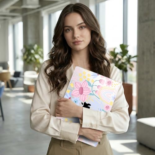 TWOLSKOO Compatible with MacBook Pro 14 inch Case M5 2026 2025-2021 Release M4 M3 M2 M1 Pro/Max Chip, Plastic Hard Shell & Keyboard Cover & USB C to USB Adapter & Screen Film, Floral Spring - color: Floral Spring