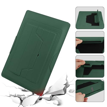 HoYiXi 13.3'' /13.6'' Laptop Sleeve Case PU Leather with Stand Compatible with MacBook Pro 14/MacBook Air 13(M1 M2)/ASUS Vivobook 14/Dell XPS 13/ASUS Matebook,13-14'' Laptop Bag,Dark Green - color: Dark green, size: 13.3'' / 13-14 Inch Laptop