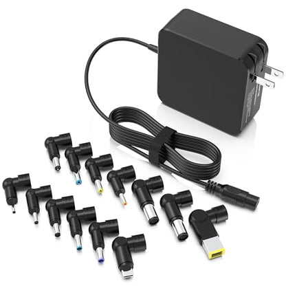 NNQEKBUF 100W GaN Universal Laptop & MacBook Charger – 13-in-1 Foldable Adapter with USB-C PD, Compatible with MacBook Pro/Air, HP, Dell, Lenovo, ASUS, Acer, Samsung, Toshiba – Smart Safety