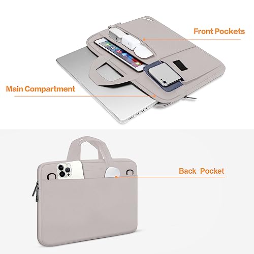 MOSISO Laptop Shoulder Bag Compatible with MacBook Pro 16 inch M5 M4 M3 M2 M1 2026-2019/Pro 15 A1398, HP Acer Dell Lenovo ASUS Notebook,Polyester Flapover Briefcase Sleeve Case, Rock Gray - color: Rock Gray, size: 16 inch