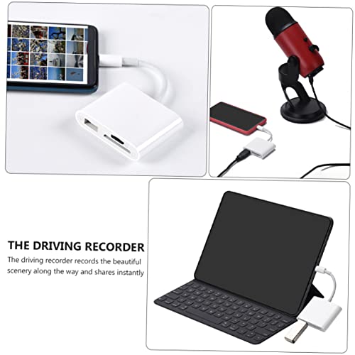 HOMSFOU USB Card Reader 3-in-1 Multi-Format Adapter for Laptop Tablet and Phone High-Speed USB 3.0 Type-C Converter Compatible