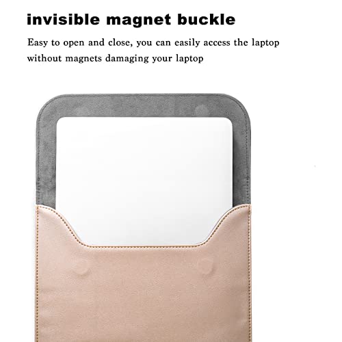 MOSISO Laptop Case 13.3 inch, 13-13.3 inch Laptop Sleeve Compatible with MacBook Neo 13 A18 Pro A3404 /Air 13/Pro 13/Pro 14 M5 M4 M3 M2 M1, Faux Suede Leather Case with Small Bag, Rose Gold - color: Rose Gold
