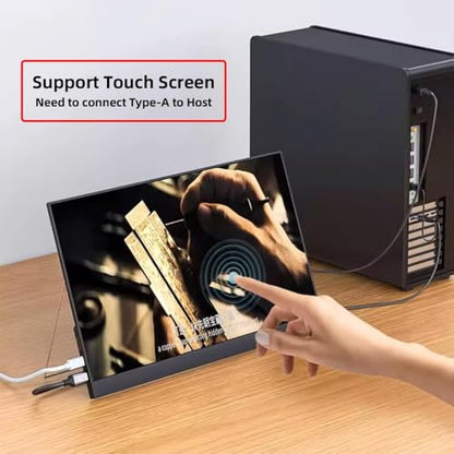 cablecc 4K HDMI Source to Type C USB-C Touch Screen Displays Male 4K HDTV Cable for Laptop Monitor 2.0m - style: HDMI 4K+USBC+USBA