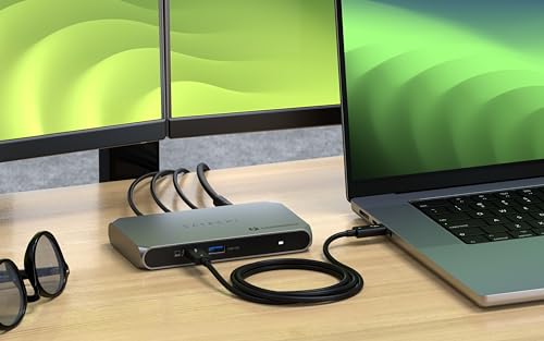 Satechi Thunderbolt 4 Dock Slim Hub Pro, USB C 100W Charging, Single 8K or Dual 4K Display, 4 Thunderbolt 4 Ports, USB 3.2 Gen2, for Mac/Windows, MacBook Air/Pro, Dell, Surface, Lenovo - style: Thunderbolt 4 Slim Pro Hub - 96W