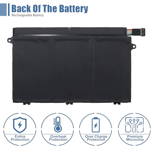L17M3P51 01AV446 Laptop Battery 11.1V Replacement for Lenovo ThinkPad E480 E485 E495 E580 E585 Series Notebook SB10K97607 L17C3P51 SB10K97609 01AV448 L17M3P52 01AV447 L17L3P51 01AV445 - size: 6.54*3.74*0.24 inch L17M3P51