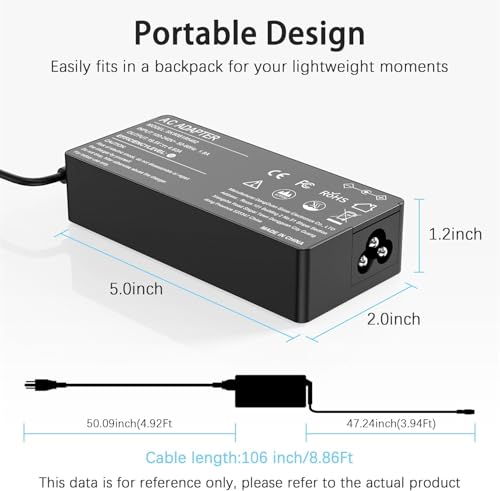 BAJ 90W Universal Laptop Charger Compatible with HP Dell Len OVO ASUS So ny Toshiba Acer Fujitsu ThinkPad Pavilion Latitude Ultrabook Notebook Chromebook Spectre Power Adapter with 16 Tips | Compatible with HP Dell Lenovo ASUS Sony Toshiba Acer Fujitsu