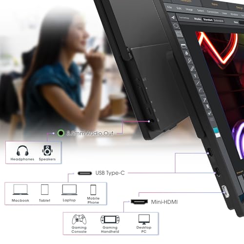 Kado 2-Pack 15.6-Inch 1080p IPS Monitor Extender for Laptop 1920x1080 USB-C | Dual Portable Monitor Setup, Mini HDMI 180° Kickstand Built-in Speakers, Stacked Desktop Setup Office Gaming Daytrading - style: 2-Pack Dual Set