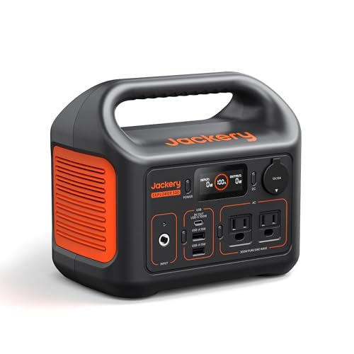 Jackery Portable Power Station Explorer 300, 292Wh Backup LiFePO4 Battery, Solar Generator for Outdoors Camping Travel Hunting Blackout (Solar Panel Optional) - style: E300