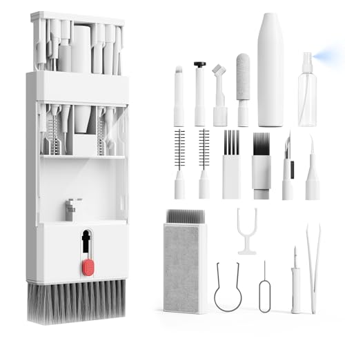 22-in-1 Laptop Cleaning Kit Keyboard Cleaner Brush | Computer Screen Cleaning Tool, Multi-Function Electronic Device Cleaner Kit Spray for MacBook, iPhone, Earbud, Camera Lens