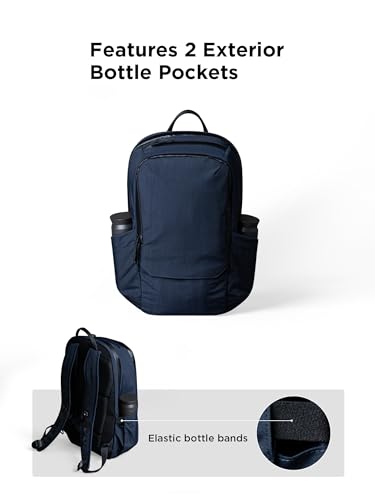 ALPAKA Elements Backpack Pro 24L Laptop Backpack Moonlight Blue | Fits 16-inch Laptop with Dual Bottle Pockets, Weather-Resistant Fabric Axoflux 400D, Travel Backpack for Men Work College - color: Moonlight Blue