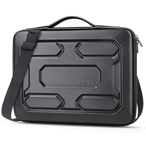 DOMISO 13.3 inch Laptop Sleeve Shoulder Bag Shockproof Waterproof Computer Bag EVA Protective Carrying Case Handbag for 13-13.3" Notebooks/13 MacBook Air/Pro Retina/Dell XPS 13/Samsung/HP, Black - size: 13.3 inch