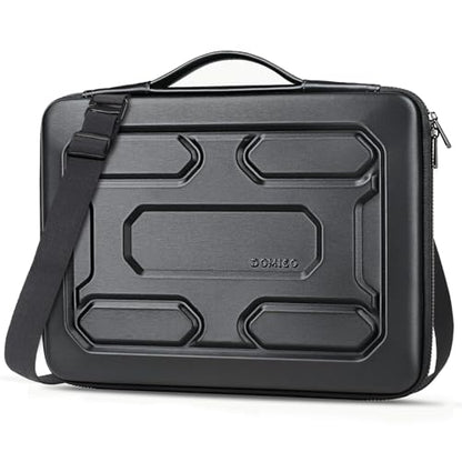 DOMISO 13.3 inch Laptop Sleeve Shoulder Bag Shockproof Waterproof Computer Bag EVA Protective Carrying Case Handbag for 13-13.3" Notebooks/13 MacBook Air/Pro Retina/Dell XPS 13/Samsung/HP, Black - size: 13.3 inch
