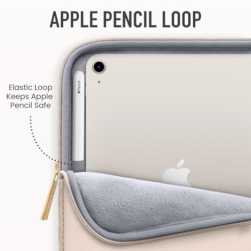 Vandel 9-11 Inch Tablet Sleeve, iPad Sleeve 11 inch Travel Pouch, Fits iPad Pro 11 Inch M4/ 10th Generation 10.9, 9/8th Gen 10.2/ Air 11" 5/4/3 10.9"/10.5", Pro 11 M2, Tab S8/S9 - color: d. Sand, size: 9-11 Inch Tablet