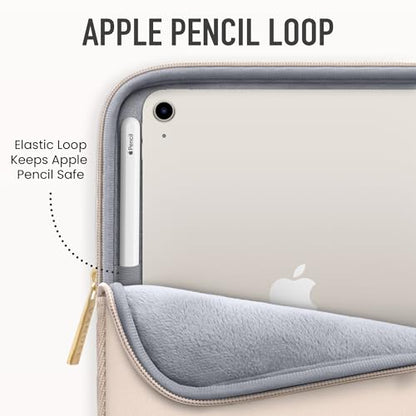 Vandel 9-11 Inch Tablet Sleeve, iPad Sleeve 11 inch Travel Pouch, Fits iPad Pro 11 Inch M4/ 10th Generation 10.9, 9/8th Gen 10.2/ Air 11" 5/4/3 10.9"/10.5", Pro 11 M2, Tab S8/S9 - color: d. Sand, size: 9-11 Inch Tablet