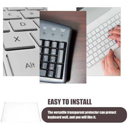 ULTECHNOVO Clear Keyboard Protector Acrylic Keyboard Dust Cover Transparent Cover for Laptop and Desktop Waterproof and Dirt-Proof Accessory for Home Office Use 15.74 X 10.43 X 1.57 in - size: 40.00X26.50X4.00CM