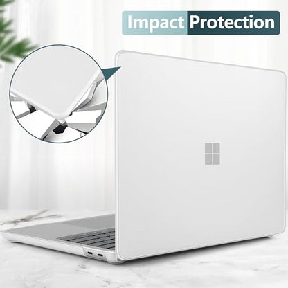 Batianda Case for Microsoft Surface Laptop 13 inch 2025-2026, Matte White | Fits Model 2095, Lightweight Slim Hard Shell with Scratch-Resistant Protection, Easy Installation, Precision Fit - color: Matte white