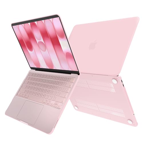 G JGOO Compatible with MacBook Neo Case 13 inch 2026 Release Model A3404 with A18 Pro Chip, Matte Protective Laptop Plastic Hard Shell Case with Keyboard Cover & Screen Protector, Baby Pink - color: Baby Pink