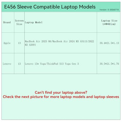 Smatree Elite Laptop Sleeve for 13 inch Apple MacBook/Lenovo ThinkPad | for 13 inch Apple MacBook Air 2025/2024, Lenovo ThinkPad X13 Yoga/Lenovo 13w Yoga, Protective Laptop Case with Pocket(E456) - size: 13 inch/E456/Size: 32.2*22.2cm