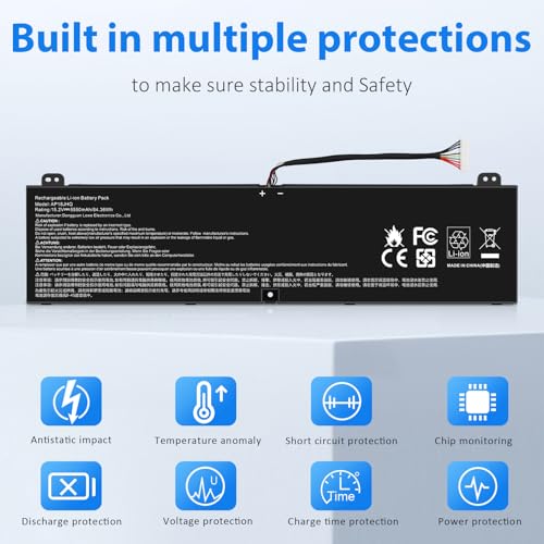 AP18JHQ Laptop Battery Replacement for Acer ConceptD 7 CN715-71 CN715-72G CN715-73G Pro CN715-71P CN715-72P Ezel CC715-71 Pro CC715-71 CC715-71P CC715-72P Predator Triton 500 PT515-51 PT515-52 - size: AP18JHQ 14.76 × 5.12 × 0.98 in