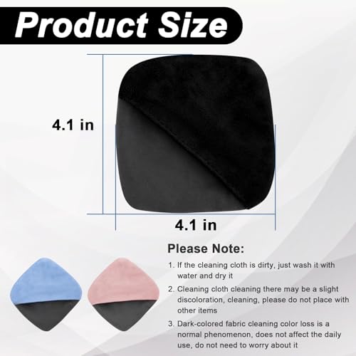 BFXM 2PCS Car Screen Cleaner, 4.1''×4.1'' Black Microfiber Dashboard Wipes | Square Microfiber Cloth, Automotive Display Wipes,Vehicle Screen Cleaner Tool for Dashboard Display, Car Interior Tool - color: Black& Grey
