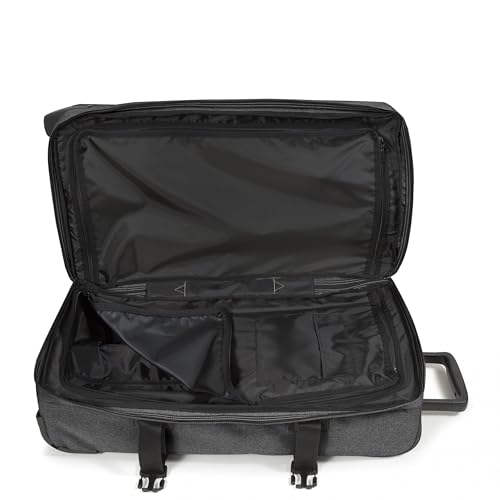Eastpak Tranverz M – 78L Large Wheeled Luggage with Dual Compartments, TSA Lock, Compression Straps & Smooth-Wheeling System, Black Denim - color: Black Denim, size: 78 Liter Checked Bag