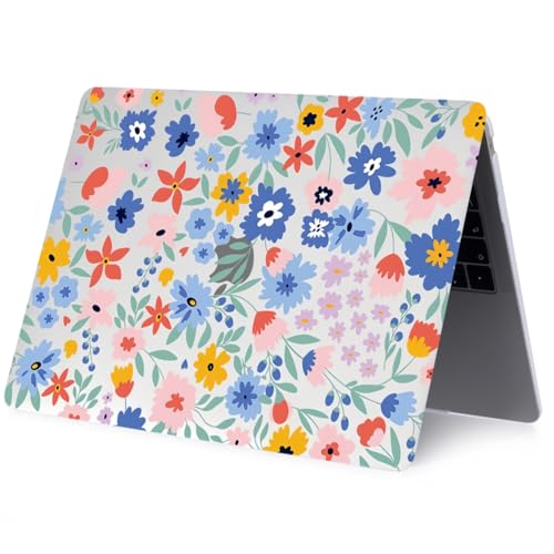 Hard Case Compatible with Old Version MacBook Pro 13 inch Case 2012 2011 2010 2009 2008 Release A1278 with CD-ROM, Laptop Plastic Hard Case Shell & Keyboard Cover, Flowers - color: 1634 Flowers, size: A1278(Pro 13" w/CD-ROM 2008-2012)