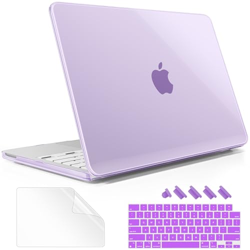 May Chen for MacBook Neo 13 inch Liquid Retina Display ((2026 Release A3404), Slim & Lightweight Protective Case with Screen Protector&Keyboard Cover&Dust Plug, Crystal Purple - color: Crystal Purple