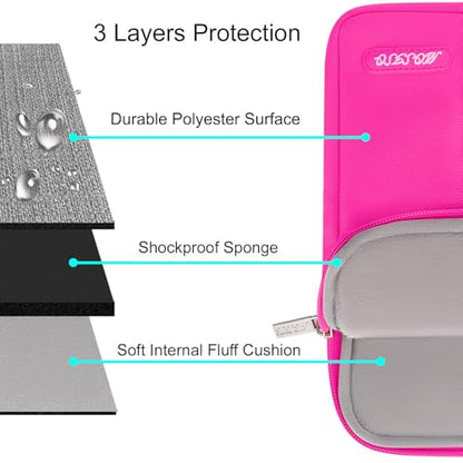 MOSISO Laptop Case 13 inch, Laptop Sleeve Bag with Pocket | Compatible with MacBook Neo A3404 2026/Air/Pro 13 M5/M4/M3/M2/M1 2026-2016, Polyester Vertical Computer Bag, Bright Rose - color: Bright Rose, size: 13 inch