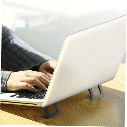 2pcs Foldable Laptop Stand Mini Notebook Holder Desk Laptop Riser with Ventilated Cooling for Portable Computers and Tablets