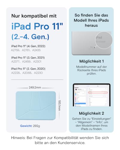 MOFT Dynamic Folio Tablet Stand for Desk Compatible with iPad Pro 11" (4th 2022 | 3rd 2021 | 2nd 2020), Slim Magnetic Tablet Holder Case with 20+ Viewing Angles, Soothing Mist x Misty Cove - color: Soothing Mist x Misty Cove, size: iPad Pro 11"(4th 2022/3