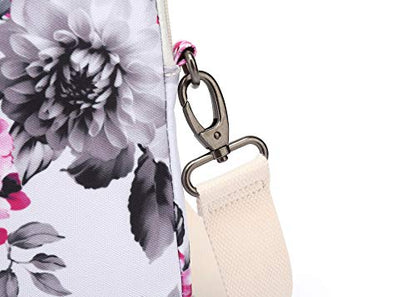 Chrysanthemum Pattern Water Resistant Laptop Shoulder Messenger Bag for MacBook Pro 16 inch and 15.6 inch 16 inch Laptop - color: Chrysanthemum