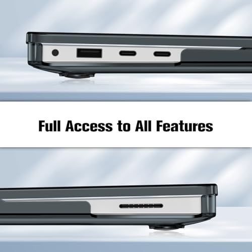 Fintie Case for 13.8 Inch Surface Laptop 8 2026 / Surface Laptop 7 2024 | Hard Shell, Slim Fit, Crystal Black - color: Crystal Black