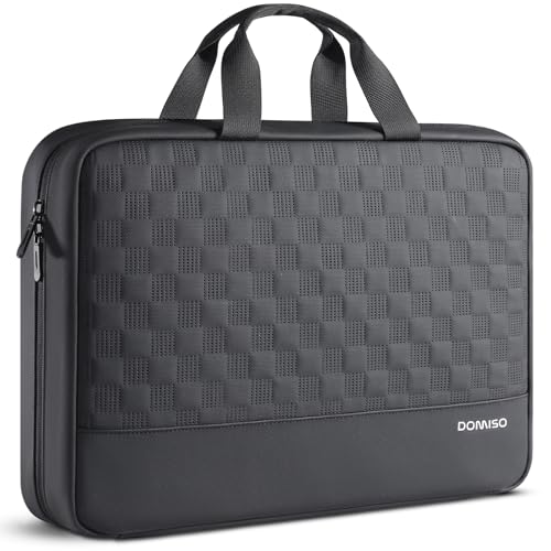 DOMISO 17 inch Laptop Sleeve Case,Waterproof Laptop Bag with Handle,Shockproof Protective Notebook PC Case Compatible with Acer/Lenovo/HP/Chromebook/Dell/MSI,Black