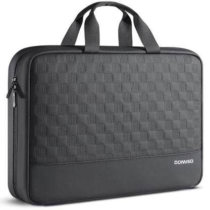DOMISO 17 inch Laptop Sleeve Case,Waterproof Laptop Bag with Handle,Shockproof Protective Notebook PC Case Compatible with Acer/Lenovo/HP/Chromebook/Dell/MSI,Black