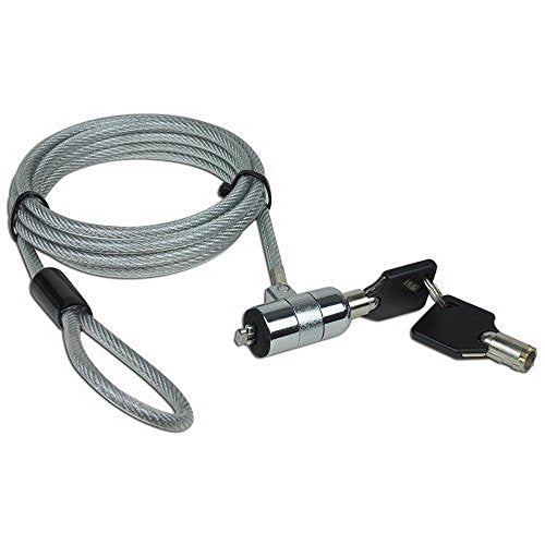 AOMGD 2Pcs 6 feet Laptop Lock Notebook Security Cable Lock | Compatible with 3x7mm Keyholes, Includes 2 Keys, Two Sets - color: Black