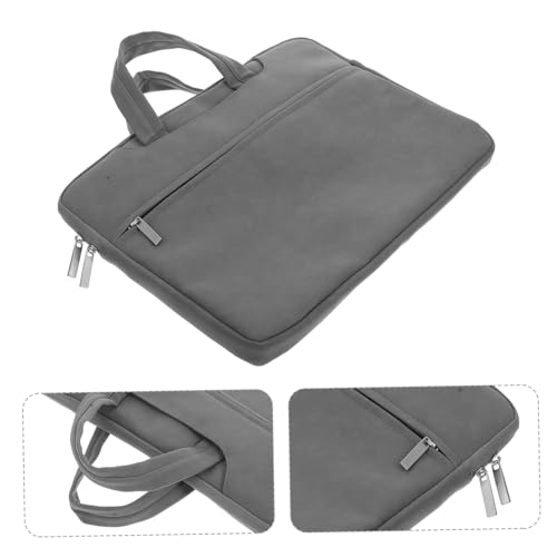 COHEALI Laptop Sleeve Case Multiple Pockets Pu Protective Tote for Business Travel and College Fit for Notebook Extra Compartment for Accessories