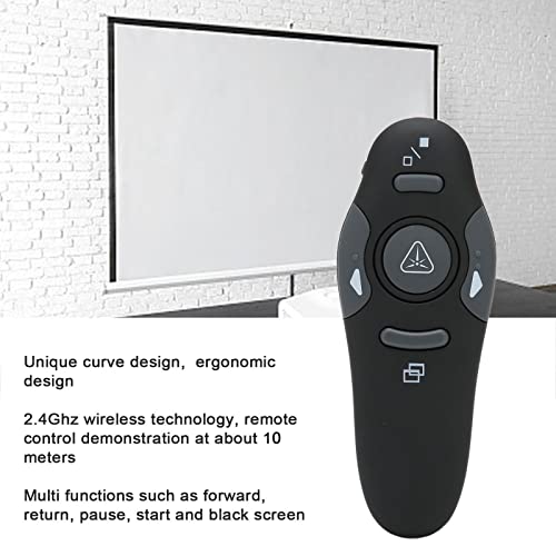 Presentation Clicker, 2.4GHz Connection, Widely Compatible, Wide Application, Presentation Remote Control with Ergonomic Handle for Teaching, Meeting, Speech