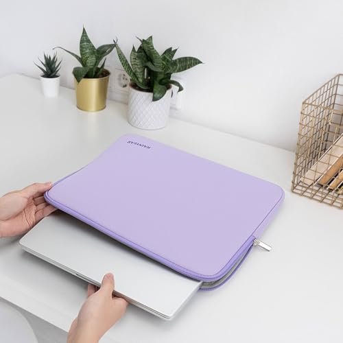 RAINYEAR 15.6 inch Laptop Sleeve Case Soft Padded Carrying Bag, Purple | Protective Soft Lining Padded Computer Zipper Carrying Cover Bag Compatible with 15.6 Inch Laptop Computer PC Notebook - color: Purple, size: 15.6 Inch