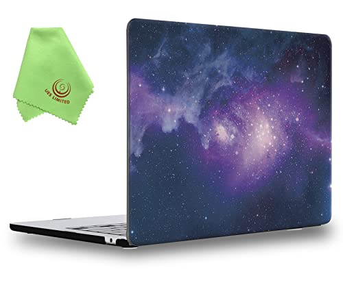 UESWILL Compatible with MacBook Air 13 inch M5 M4 M2 M3 Case 2022-2026 Model A3449 A3240 A3113 A2681, Galaxy Pattern Hard Shell Cover for Mac Air 13.6 + Microfiber Cloth, Nebula/Purple - color: Pattern-Nebula/Purple, size: MacBook Air 13" (M2 M3 M4 M5)