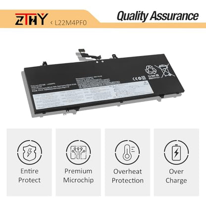 L22M4PF0 L22C4PF1 Laptop Battery Replacement for Lenovo Yoga Slim 6-14APU8 | 6-14IAP8 6-14IRH8 6-14IRP8 7-14IMH9 7-14IRP8 Series 5B11J63614 5B11N45328 L22C4PF0 L22D4PF0 L22D4PF1 L22M4PF1 15.44V 60Wh - size: 10.24*3.98*0.20 inchL22M4PF0