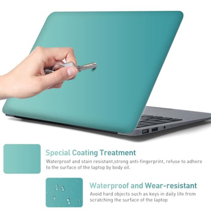 15-15.6 inches Netbook Laptop Skin Sticker Decal Reusable Cover Protector for 11.6 12 13 13.3 14 15 15.4 Notebook Chromebook Easy to Apply Remove, Scratch-Resistant Waterproof I Gradient Lake Blue - color: Gradient Lake Blue