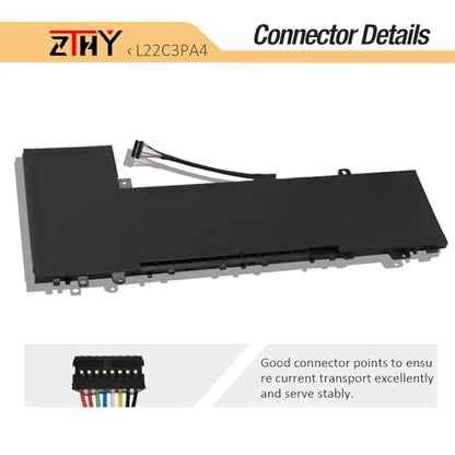 ZTHY L22M3PA4 L22L3PA4 Battery Replacement for Lenovo IdeaPad Slim 5-14ABR8 | IdeaPad Slim 5-16ABR8 5-14IAH8 5-16IAH8 5-14IRL8 5-16IRL8 Series Laptop L22C3PA4 L22B3PA4 Battery SB11N45426 11.52V 56.6Wh - size: 10.23*4.33*0.23 inch L22C3PA4