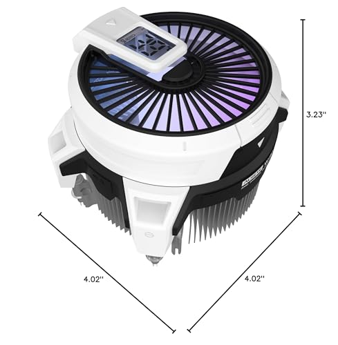 ALSEYE W90 CPU Cooler, Temperature Displayed CPU Cooler for Small Size PC Case with Powerful 90mm ARGB Lighting Fan and 40mm High-Performance Heat Column Inside (W90 AMD Version) - style: W90 AMD version
