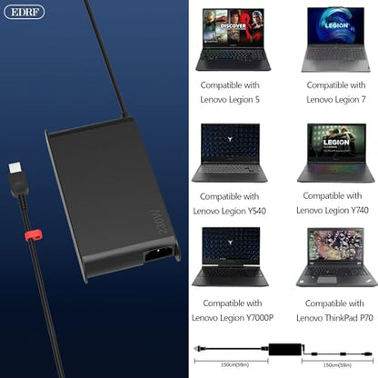 230W Legion 5 Charger Compatible with Lenovo Legion Slim 5 5i 5P 7 S7 C7 Y920 Y740 Y720 Y545 R720 Y7000 ThinkBook 16p Thinkpad P51 P52 P53 P70 P71 P72 P73 Laptop Power Adapter - color: Jet