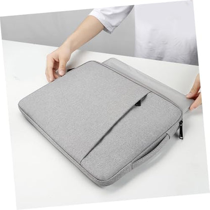 Homoyoyo Laptop Protective Sleeve Bag with Accessory Pocket for 13.3 Inch Ultrabook and Professional Laptop, Lightweight Polyester Laptop Carrying Case, Grey Notebook Cover for Travel
