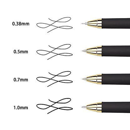 Gel Ink Rollerball Stylus Pen - 18 Pack,1.0mm Gel Pen Bold Point,2 in 1 Capacitive Stylus Pen,Large Capacity Black Ink,Writing Smoothly for Office,Business,Gift,Metal Gold Clip - color: 1.0mm-18Pack-Black