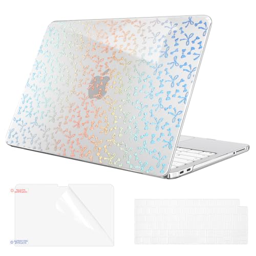 Fintie Case for MacBook Neo 13 Inch with Keyboard Skin & Screen Protector | 2026 A3404, Snap-On Design, Slim Fit, Hard Shell Cover, Laser Bow - color: Laser Bow