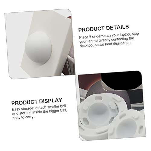 SOLUSTRE 4pcs Laptop Cooling Bottom White Stand Laptop Stands feet Replacement Rubber feet Adhesive Rubber White Notebook Stand Cooling pad - color: White