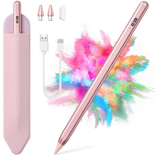 COO Universal Active Stylus Pen for iOS, Android & Samsung Touch Screens | Smart Digital Stylus for Lenovo/Vivo/Mi/HUAWEI Tablets, iPhone/Samsung/Pixel Phones for Drawing, Rose Gold - color: Rose Gold