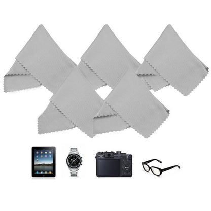 Eco-Fused Microfiber Cleaning Cloths - 12 Pack - for Cleaning Glasses, Spectacles, Camera Lenses, iPad, Tablets, Phones, iPhone, Android Phones, Laptops, LCD Screens and Other Delicate Surfaces - color: Black/Grey (12 Pack)